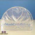 Wedding glass swan napkin holder